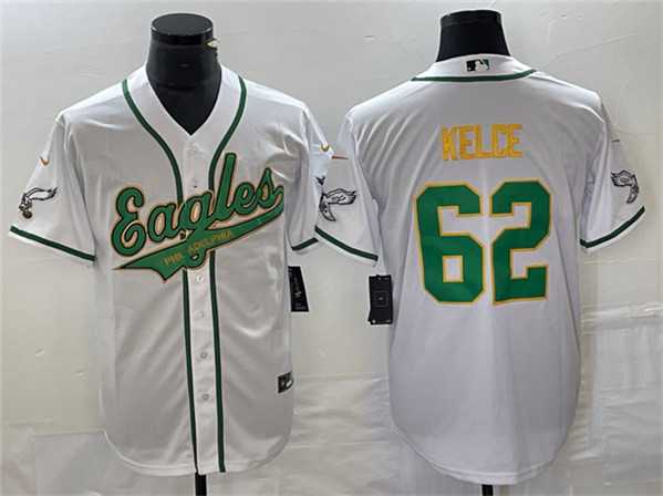 Men's Philadelphia Eagles #62 Jason Kelce White Gold Cool Base Baseball Stitched Jersey,We sell and wholesale Men's Philadelphia Eagles #62 Jason Kelce White Gold Cool Base Baseball Stitched Jersey on line form chian!